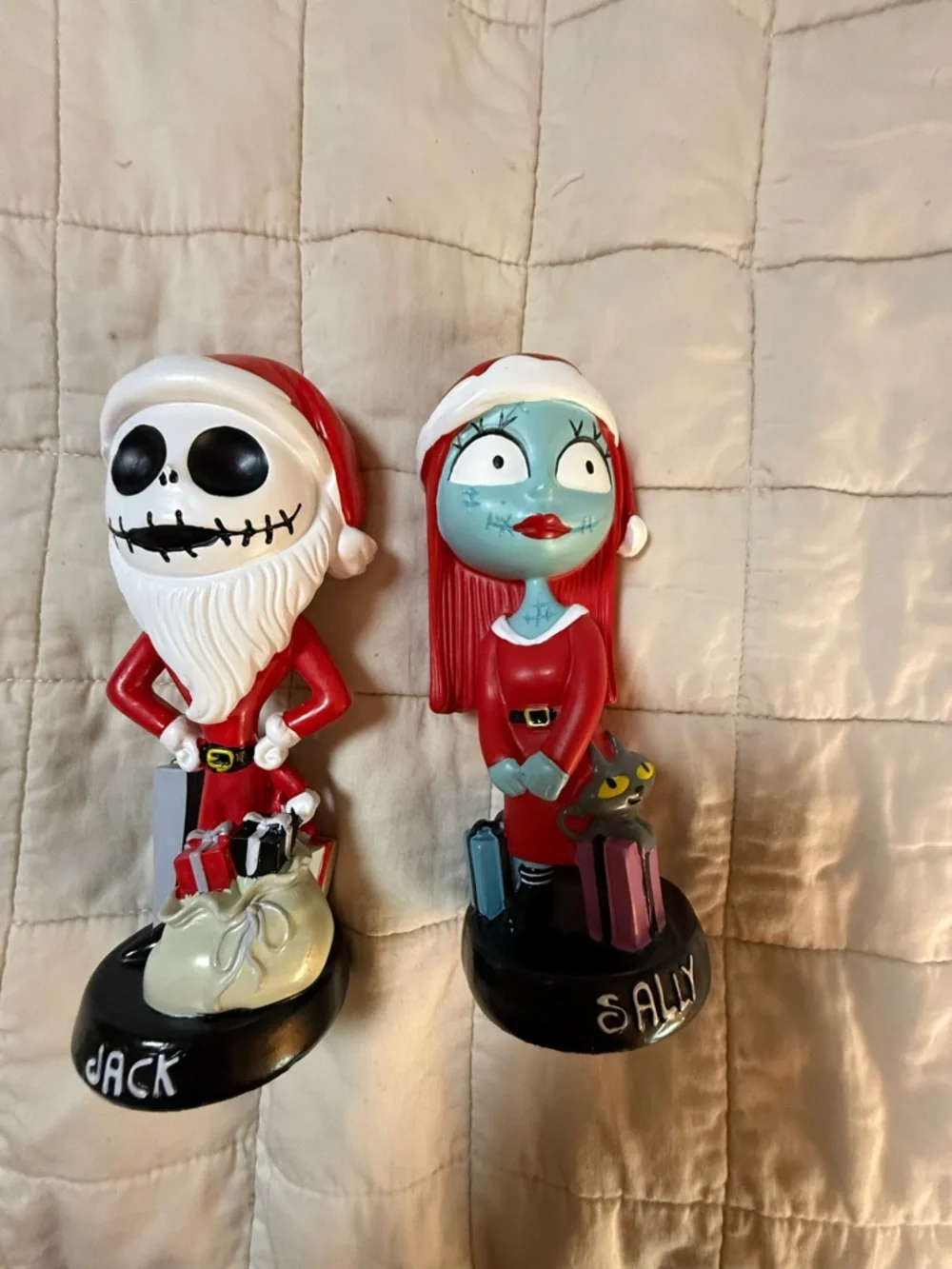 Disney Jack & Sally Holiday Figurines - Red, White, Blue, Black